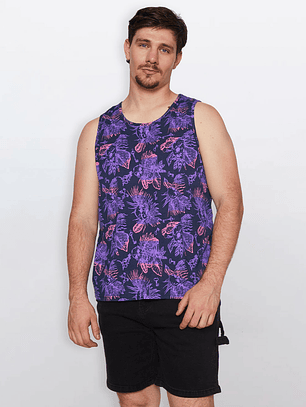 Polera Hombre Sin Mangas Lila Familyshop