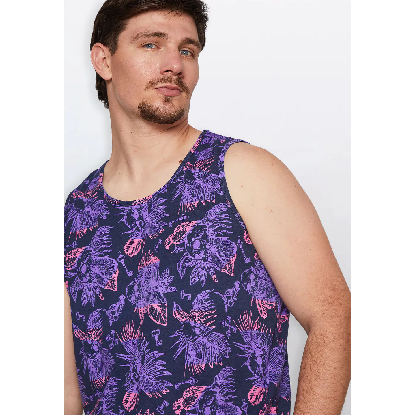 Polera Hombre Sin Mangas Lila Familyshop 2