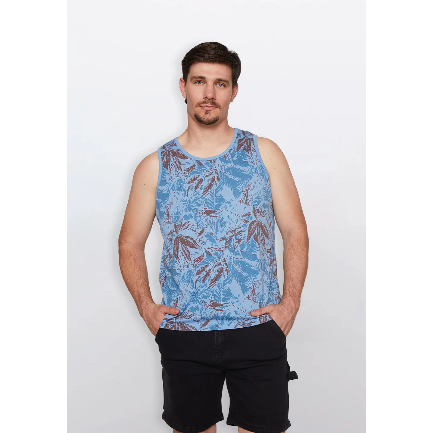 Polera Hombre Sin Mangas Celeste Familyshop 1