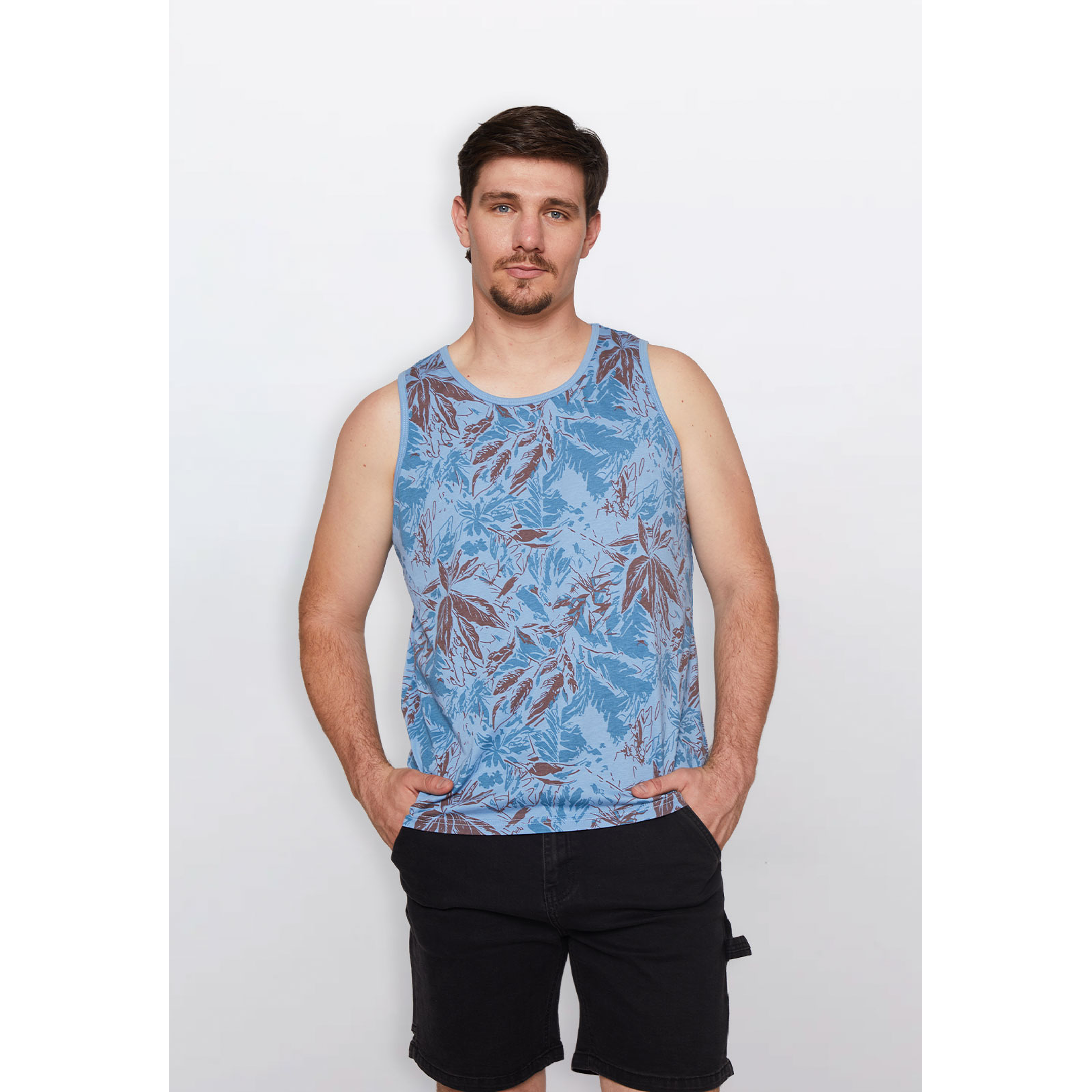 Polera Hombre Sin Mangas Celeste Familyshop 1