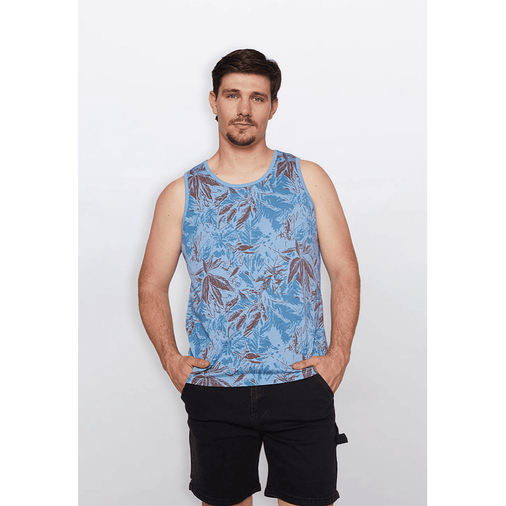 Polera Hombre Sin Mangas Celeste Familyshop 1