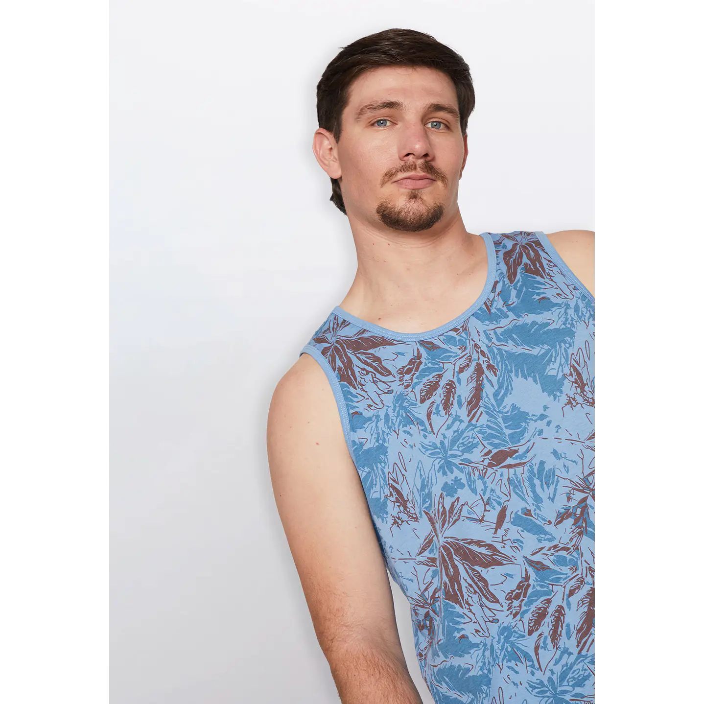 Polera Hombre Sin Mangas Celeste Familyshop 4