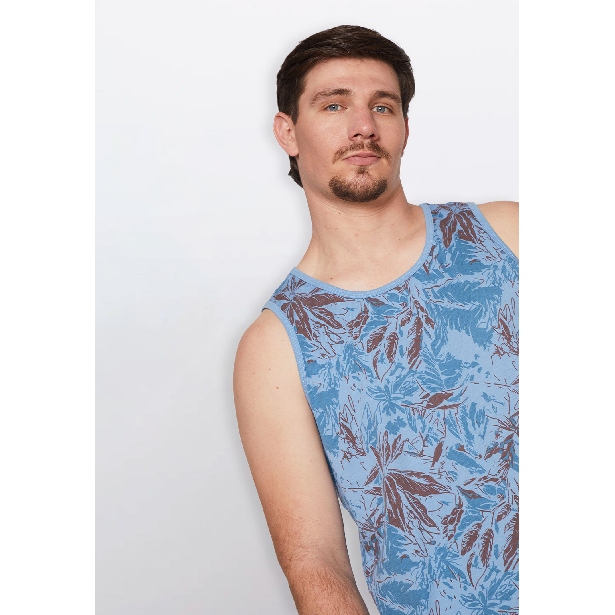 Polera Hombre Sin Mangas Celeste Familyshop 4