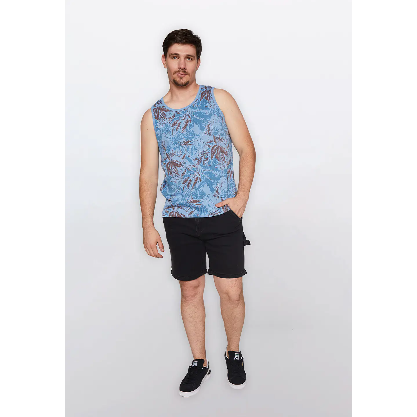 Bermuda Hombre Carpintero Elast Negro Familyshop 2