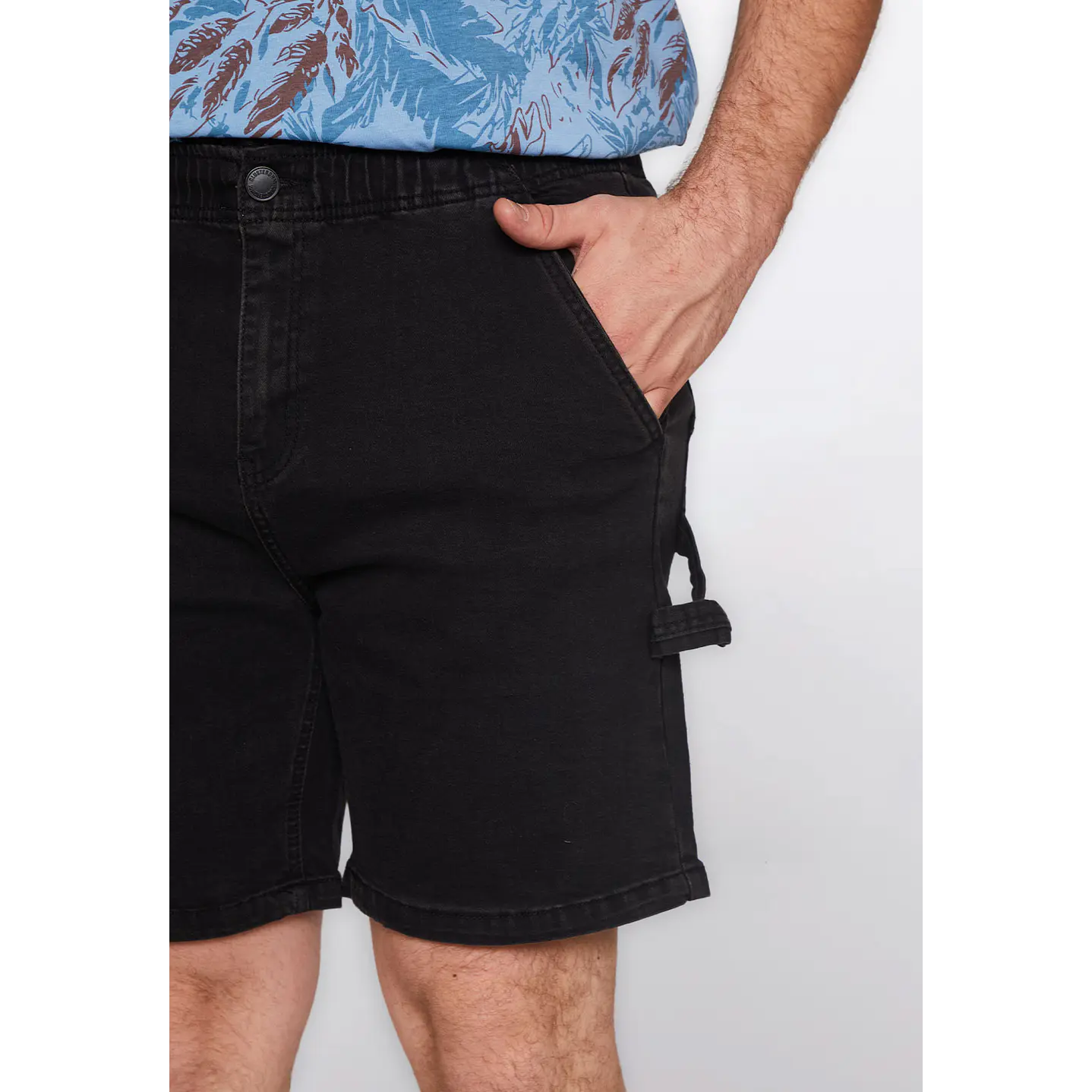 Bermuda Hombre Carpintero Elast Negro Familyshop 4