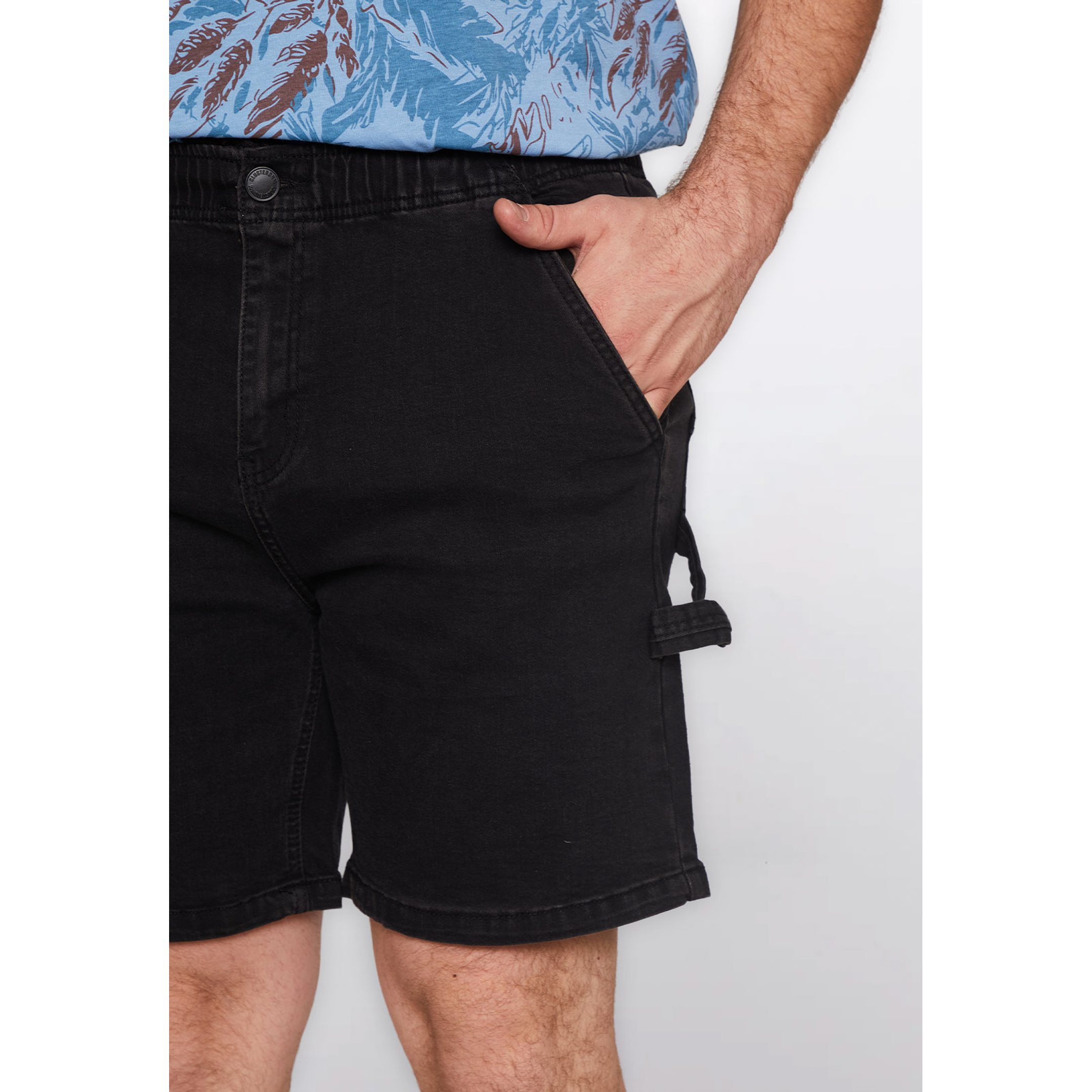 Bermuda Hombre Carpintero Elast Negro Familyshop 4