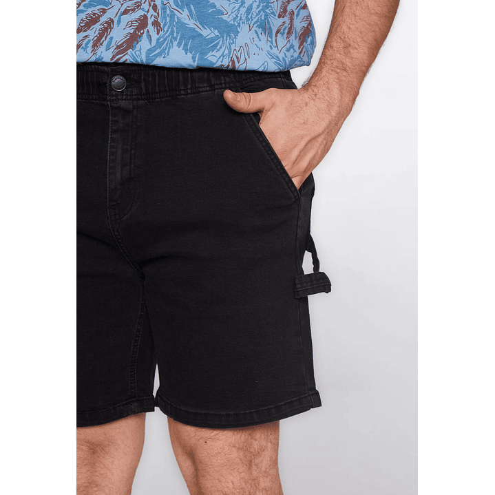 Bermuda Hombre Carpintero Elast Negro Familyshop 4