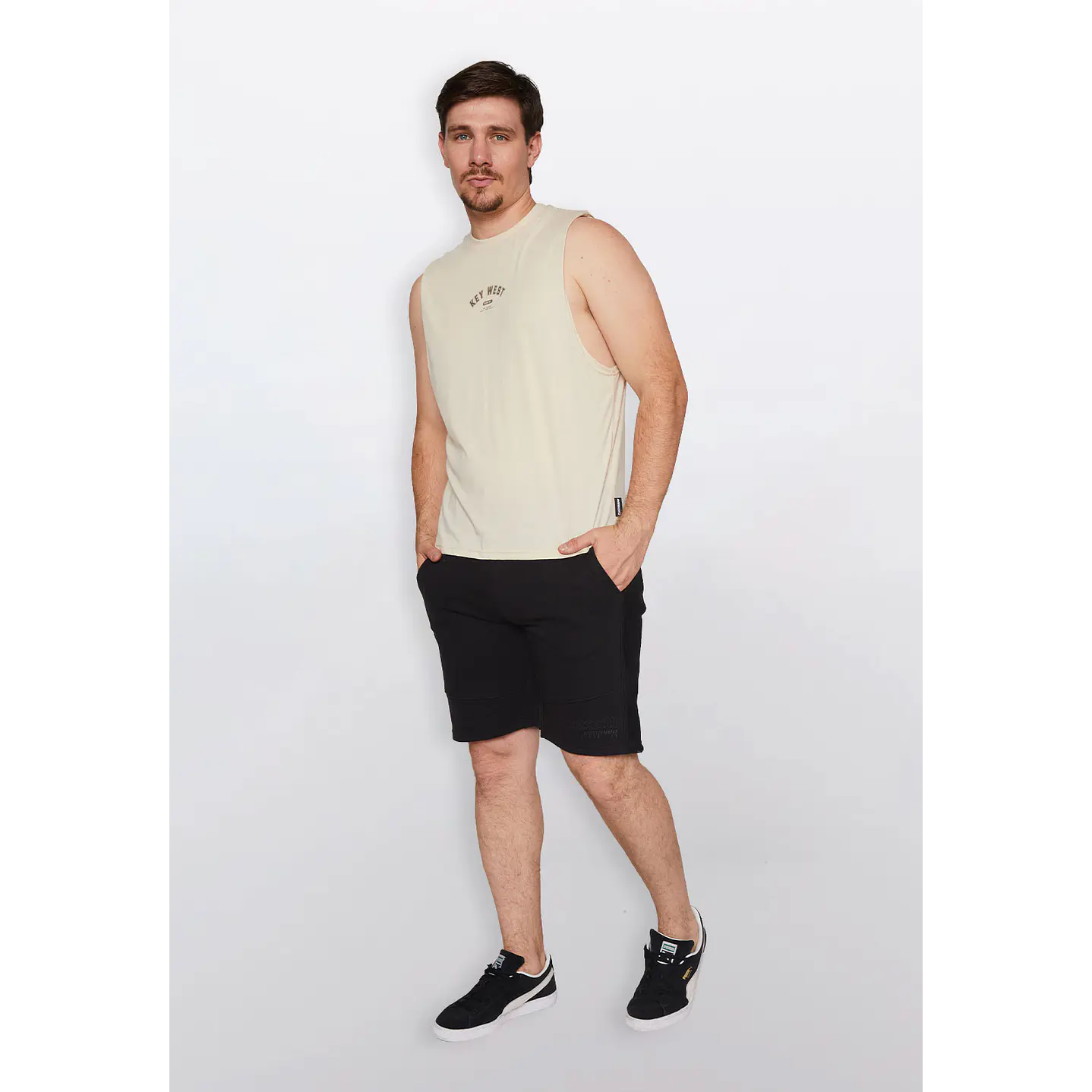 Polera Hombre Sin Mangas Beige Familyshop 1