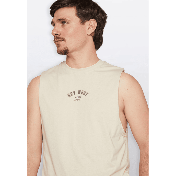 Polera Hombre Sin Mangas Beige Familyshop 2