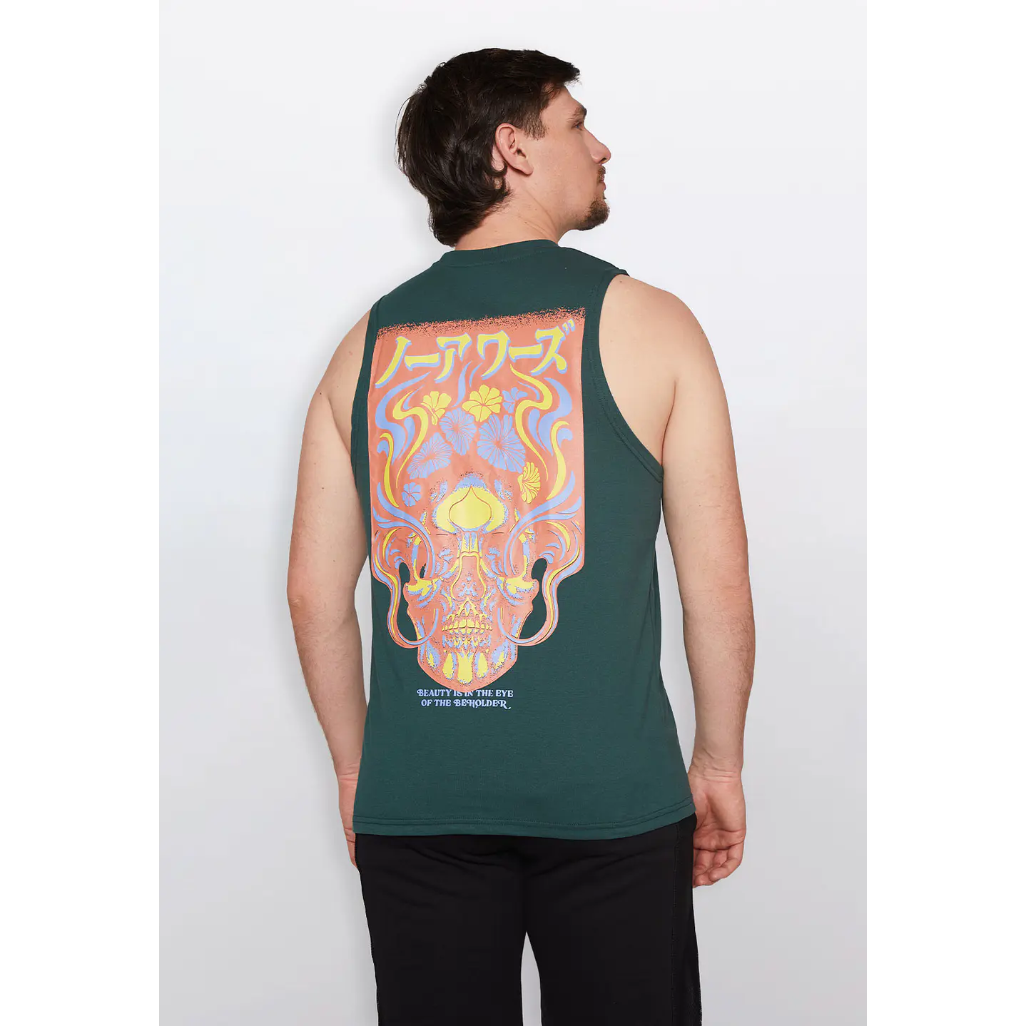 Polera Hombre Calavera Verde Familyshop 3
