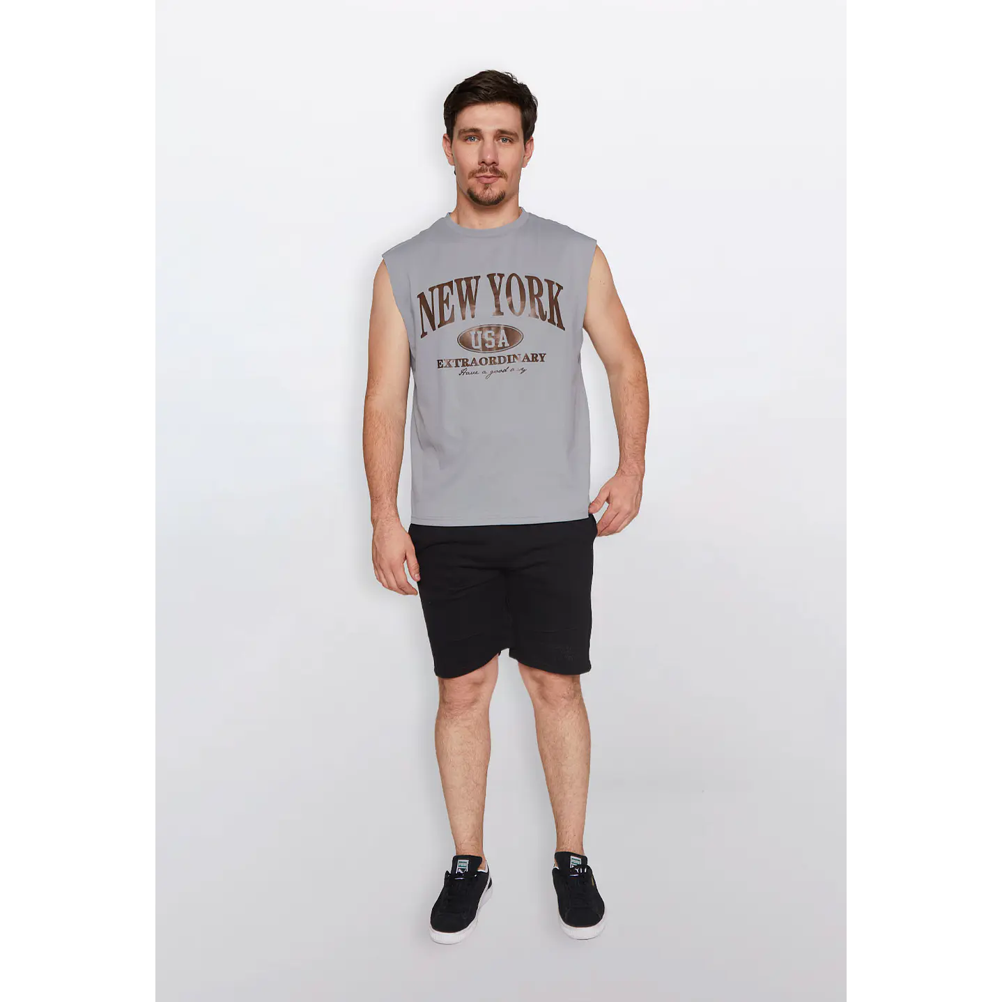 Polera Hombre College Gris Familyshop 2