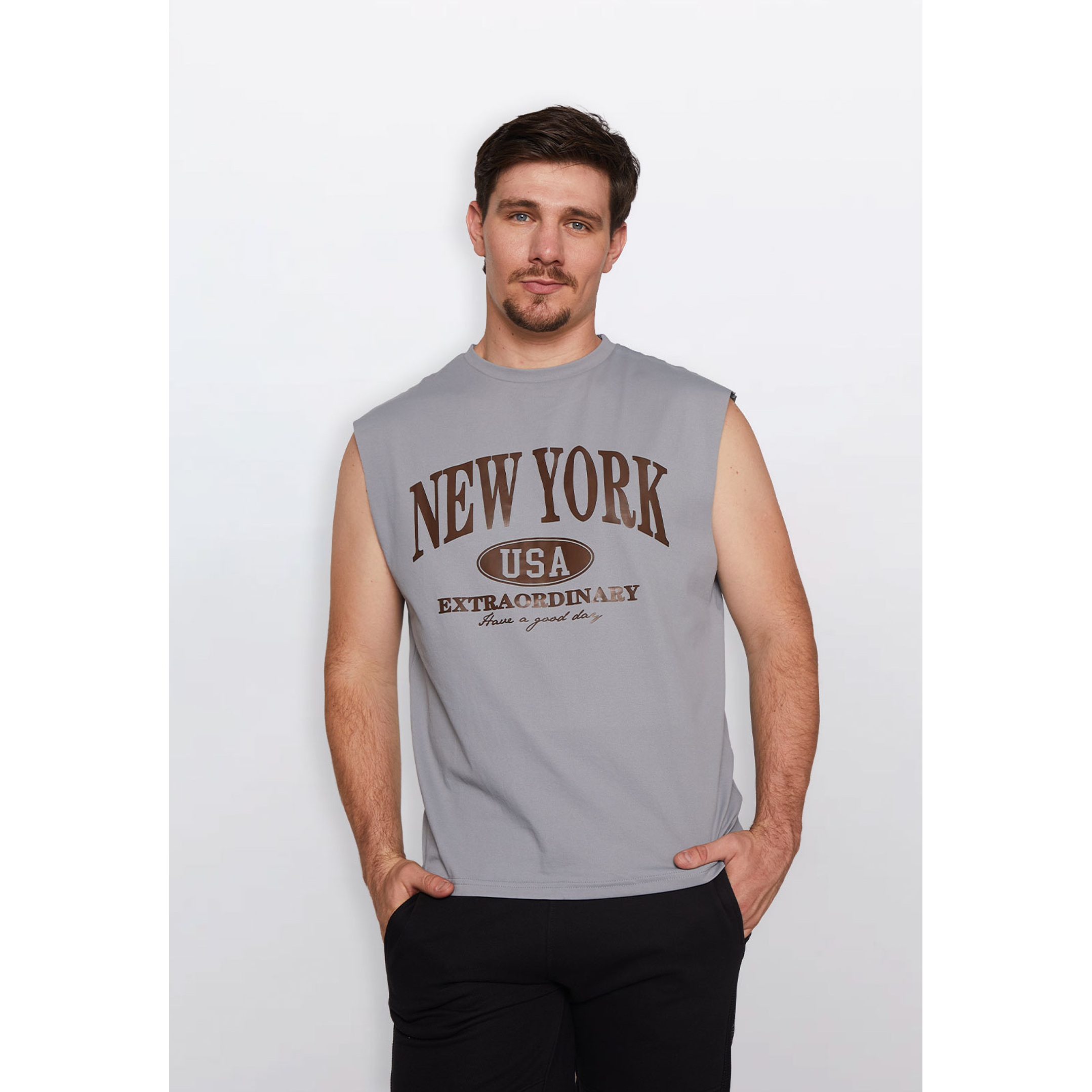 Polera Hombre College Gris Familyshop 1