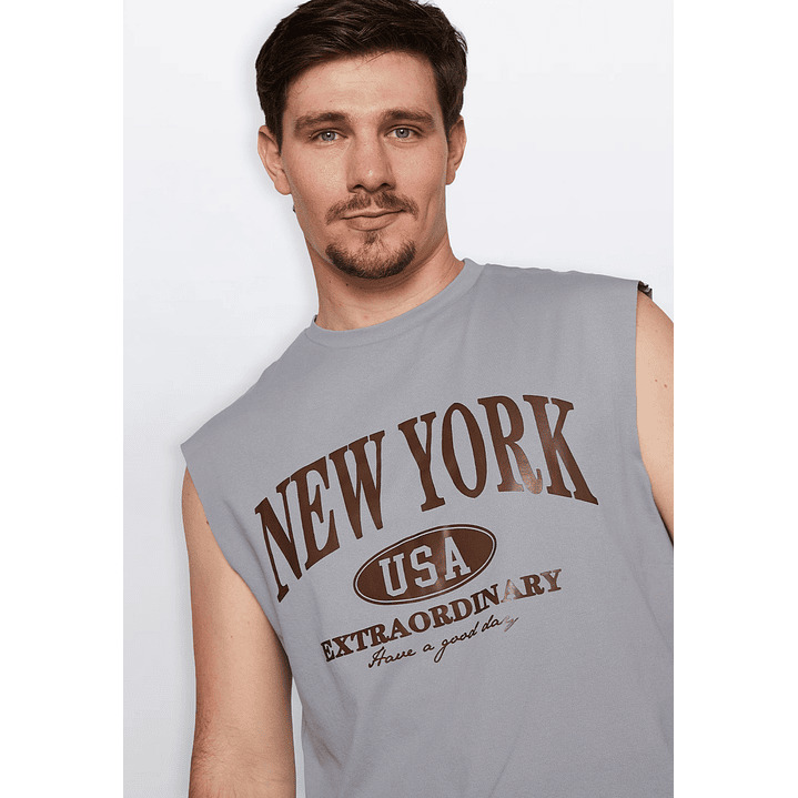 Polera Hombre College Gris Familyshop 4