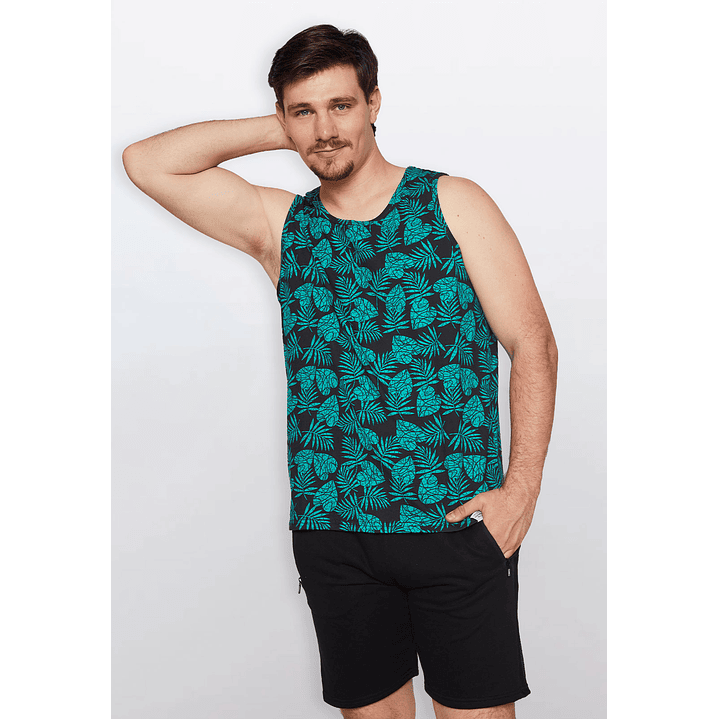 Polera Hombre Hoja Verde Familyshop 1