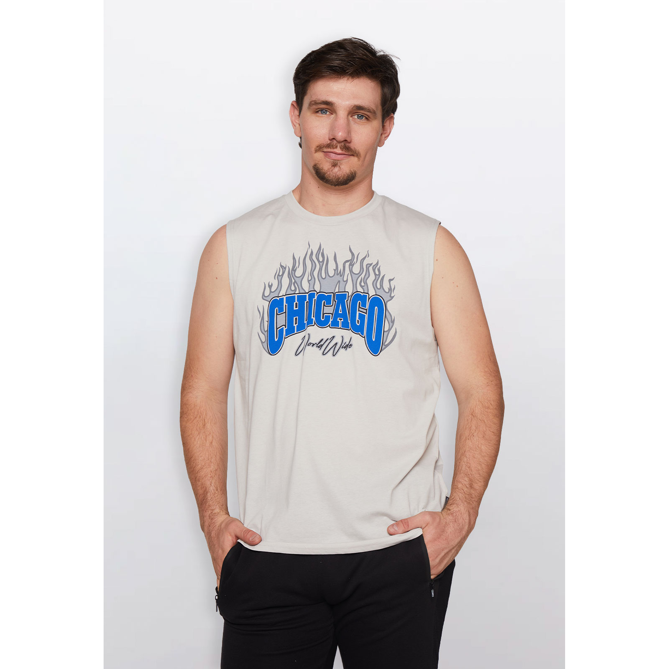 Polera Hombre Llamás Gris Familyshop 1