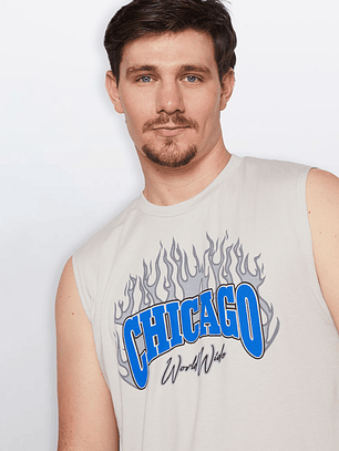 Polera Hombre Llamás Gris Familyshop