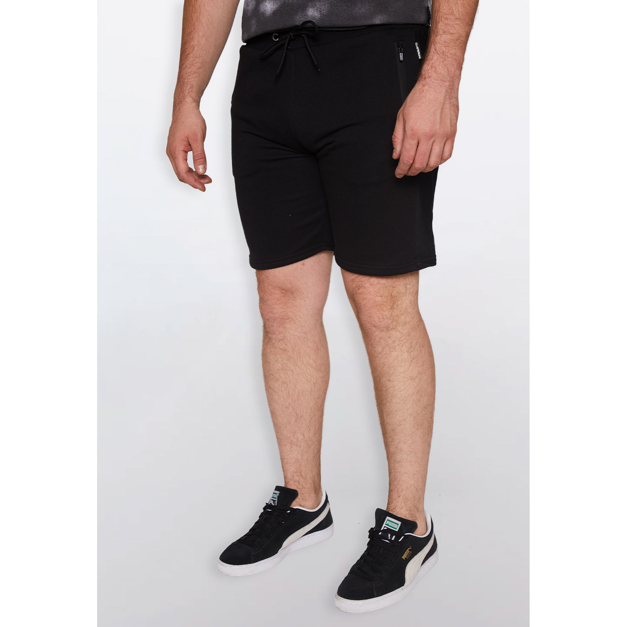 Bermuda Hombre Malla Cierre Negro Familyshop 1