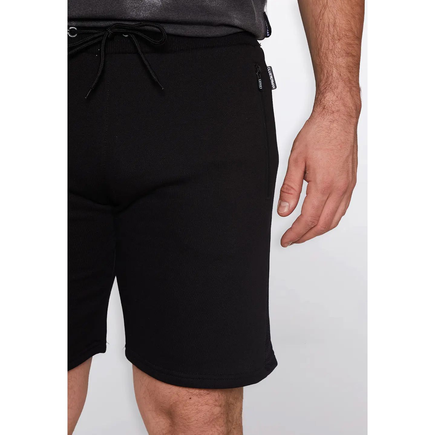 Bermuda Hombre Malla Cierre Negro Familyshop 3
