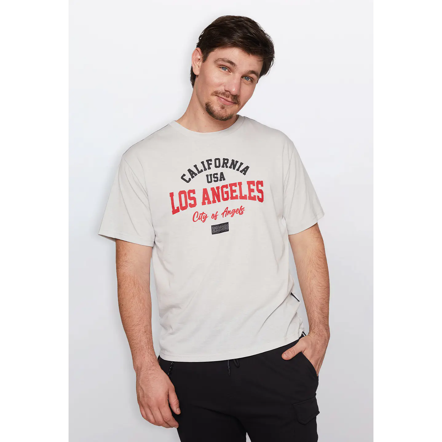 Polera Hombre Basic One Color Gris Familyshop 1