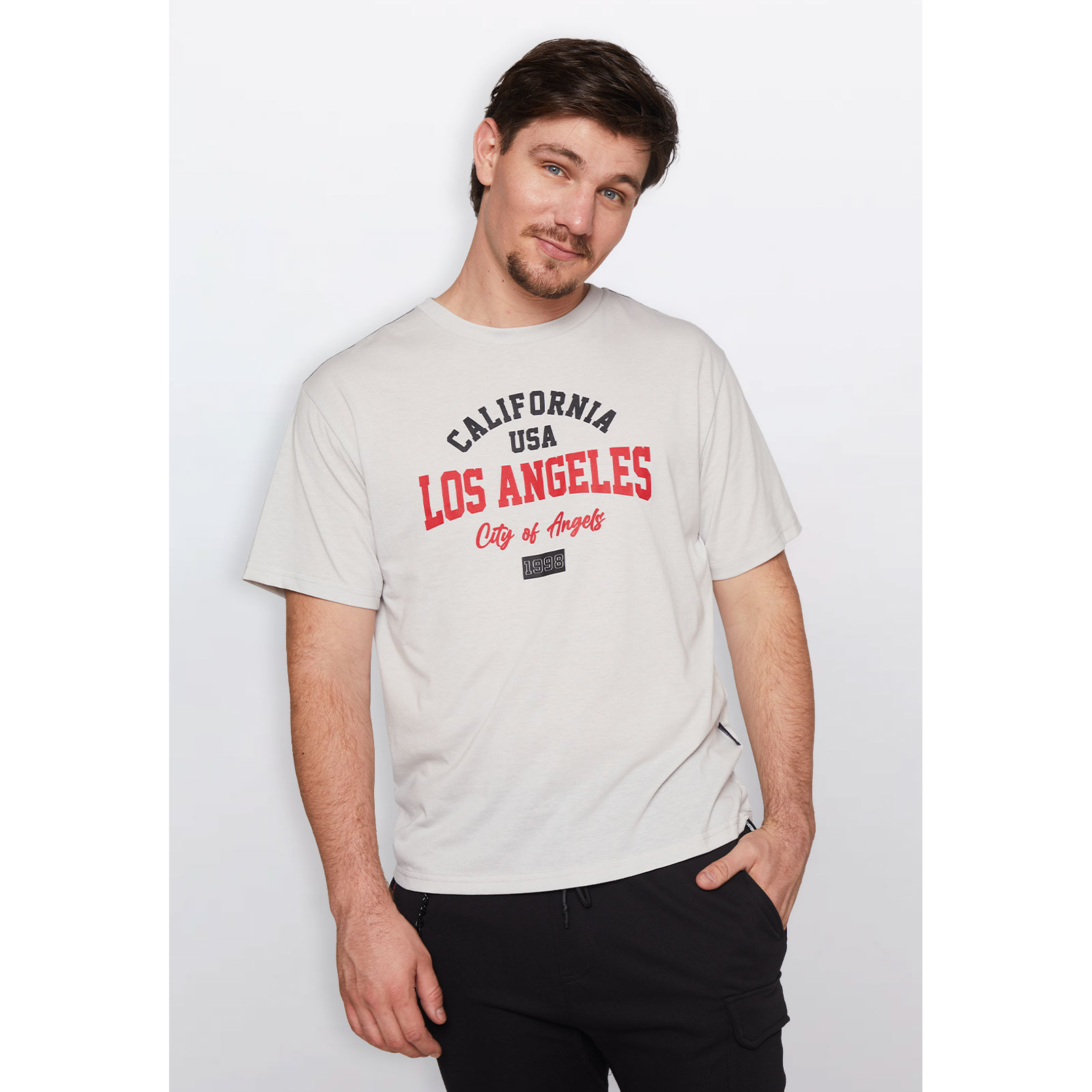 Polera Hombre Basic One Color Gris Familyshop 1