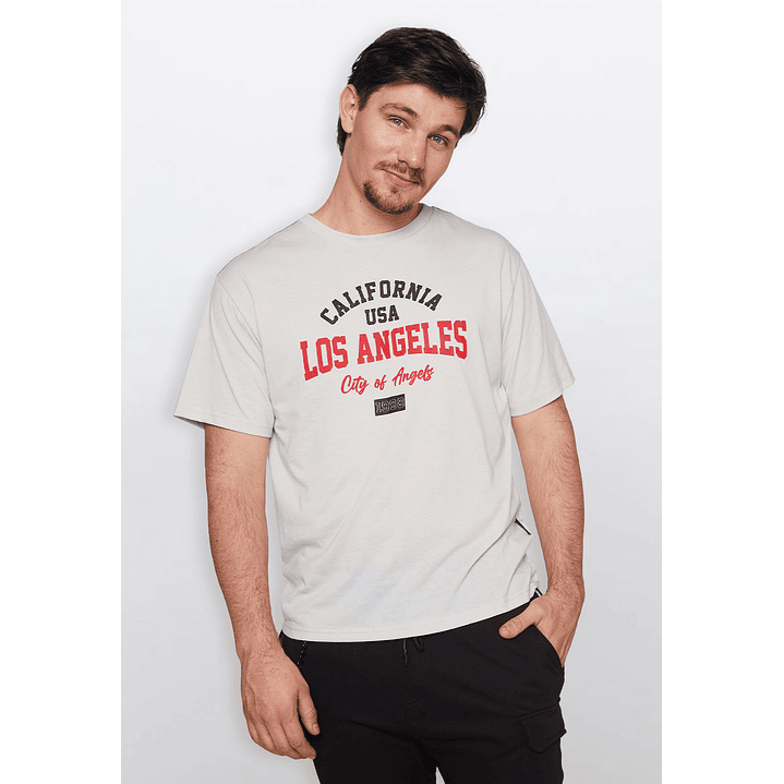 Polera Hombre Basic One Color Gris Familyshop 1