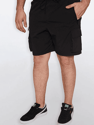 Bermuda Hombre Taslan Negro Familyshop