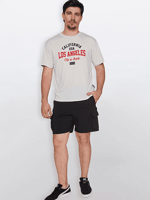 Bermuda Hombre Taslan Negro Familyshop