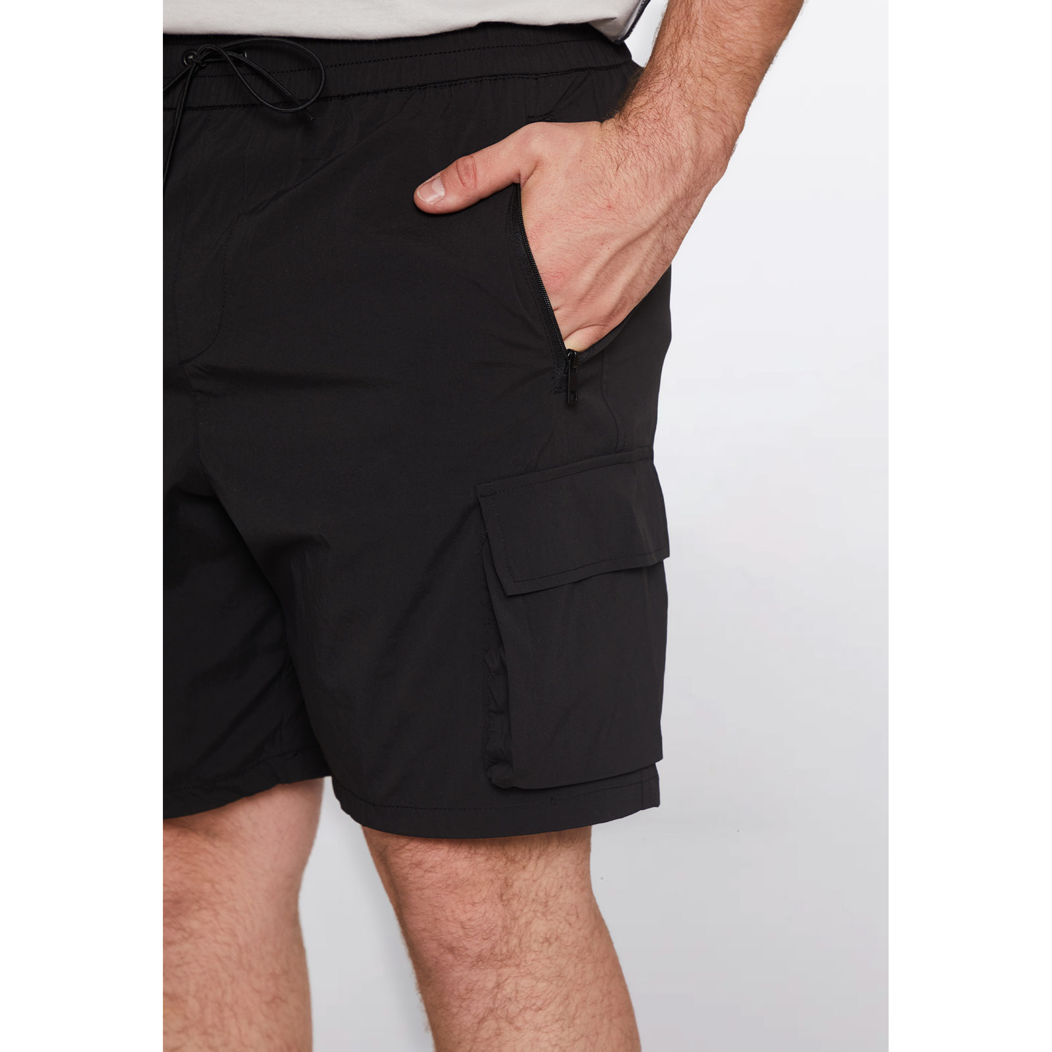 Bermuda Hombre Taslan Negro Familyshop 3