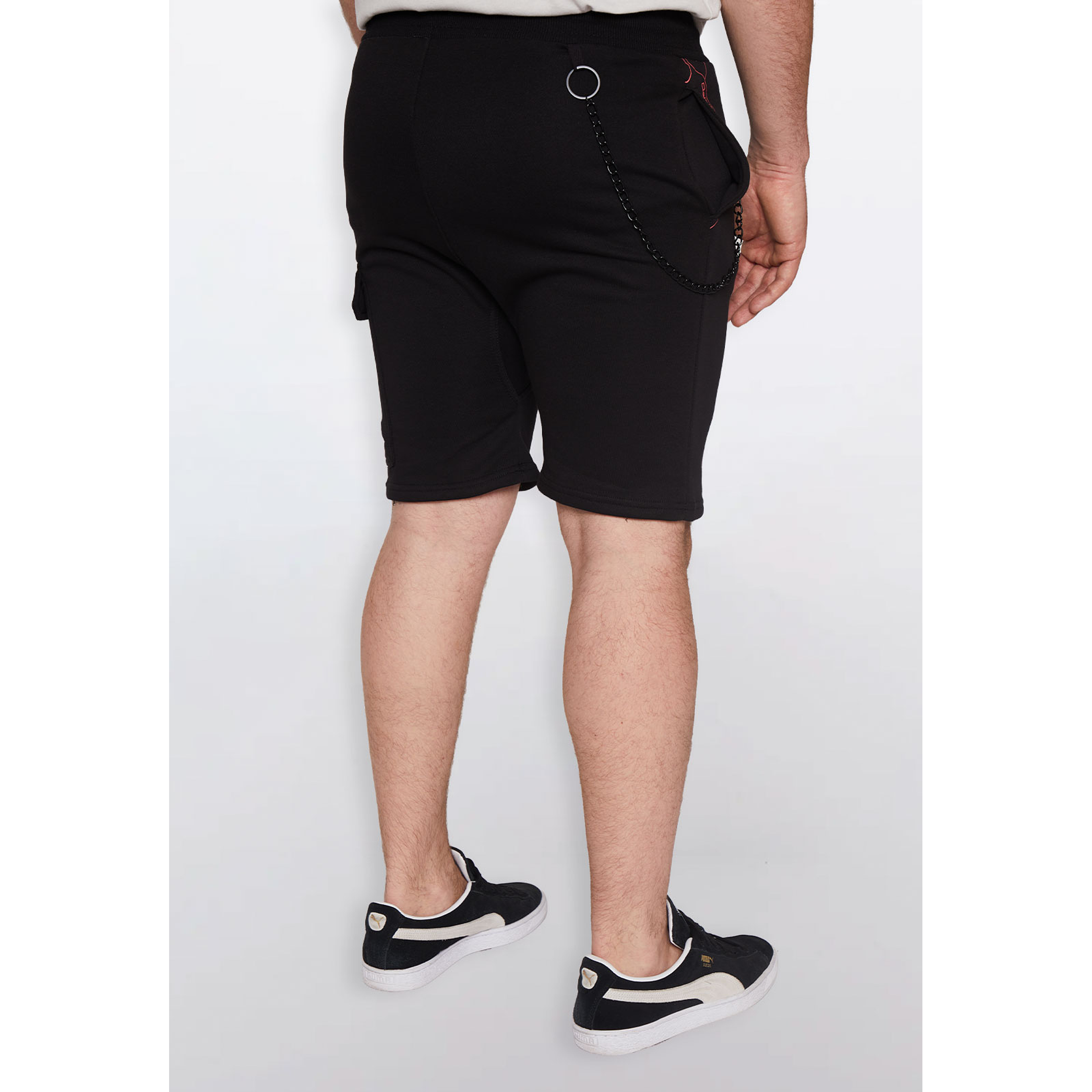 Bermuda Hombre Cargo Cadena Negro Familyshop 3