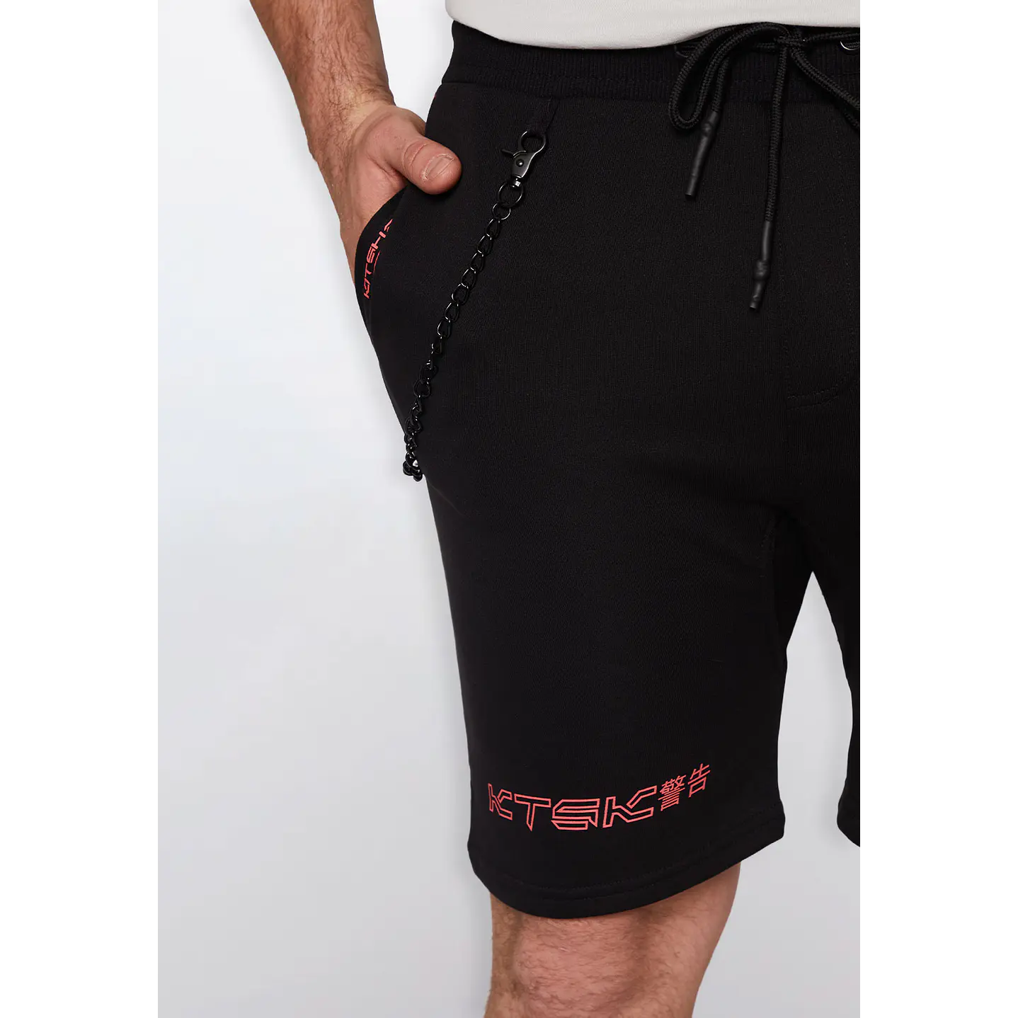 Bermuda Hombre Cargo Cadena Negro Familyshop 4