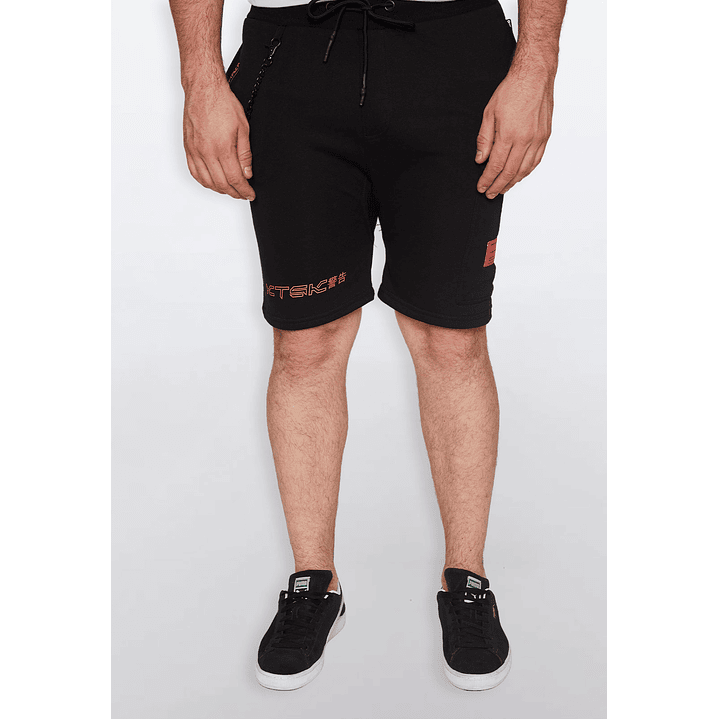 Bermuda Hombre Cargo Cadena Negro Familyshop 1