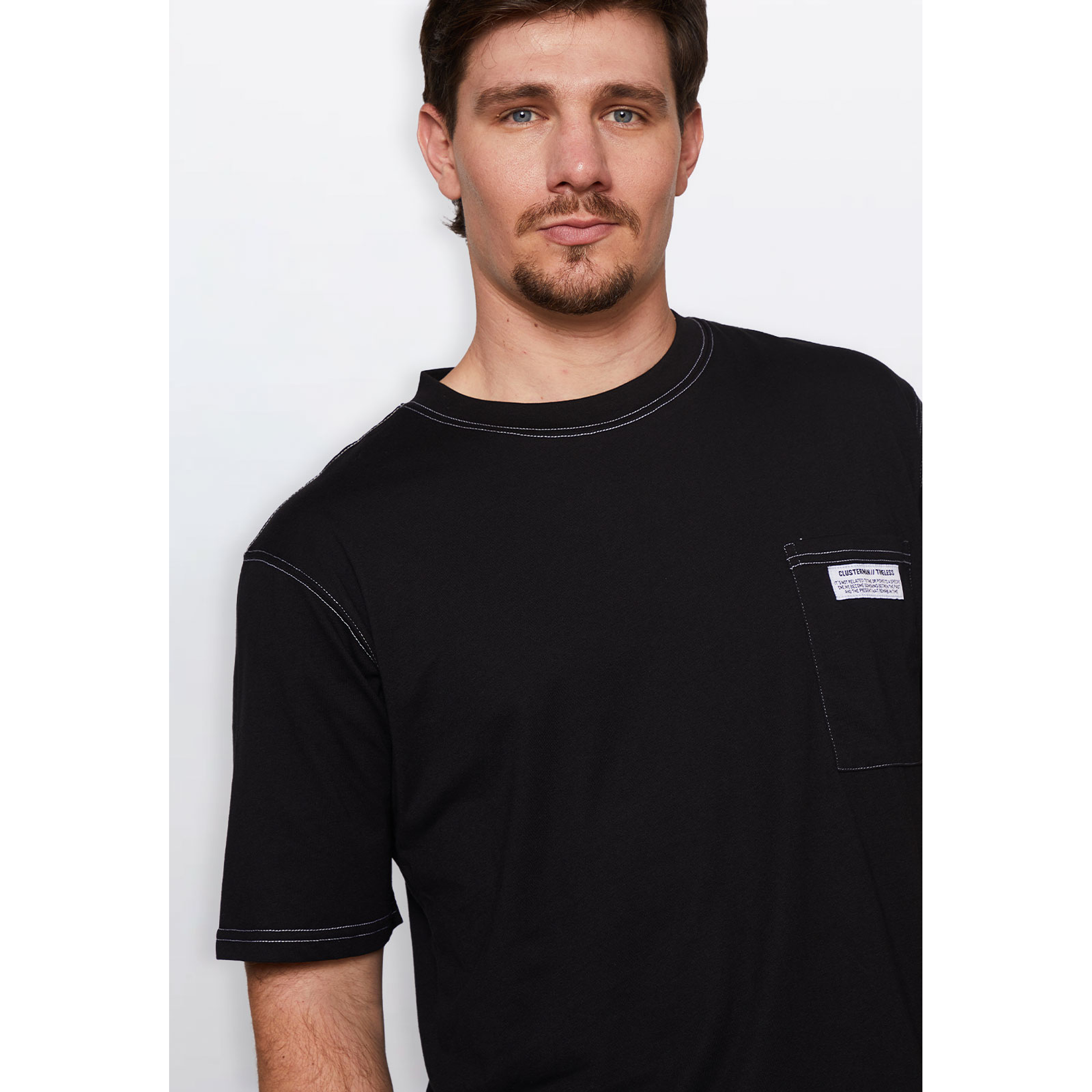 Polera Hombre Contraste Negro Familyshop 3