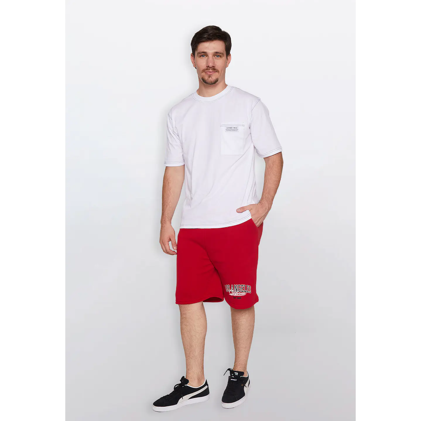 Bermuda Hombre College Rojo Familyshop 2