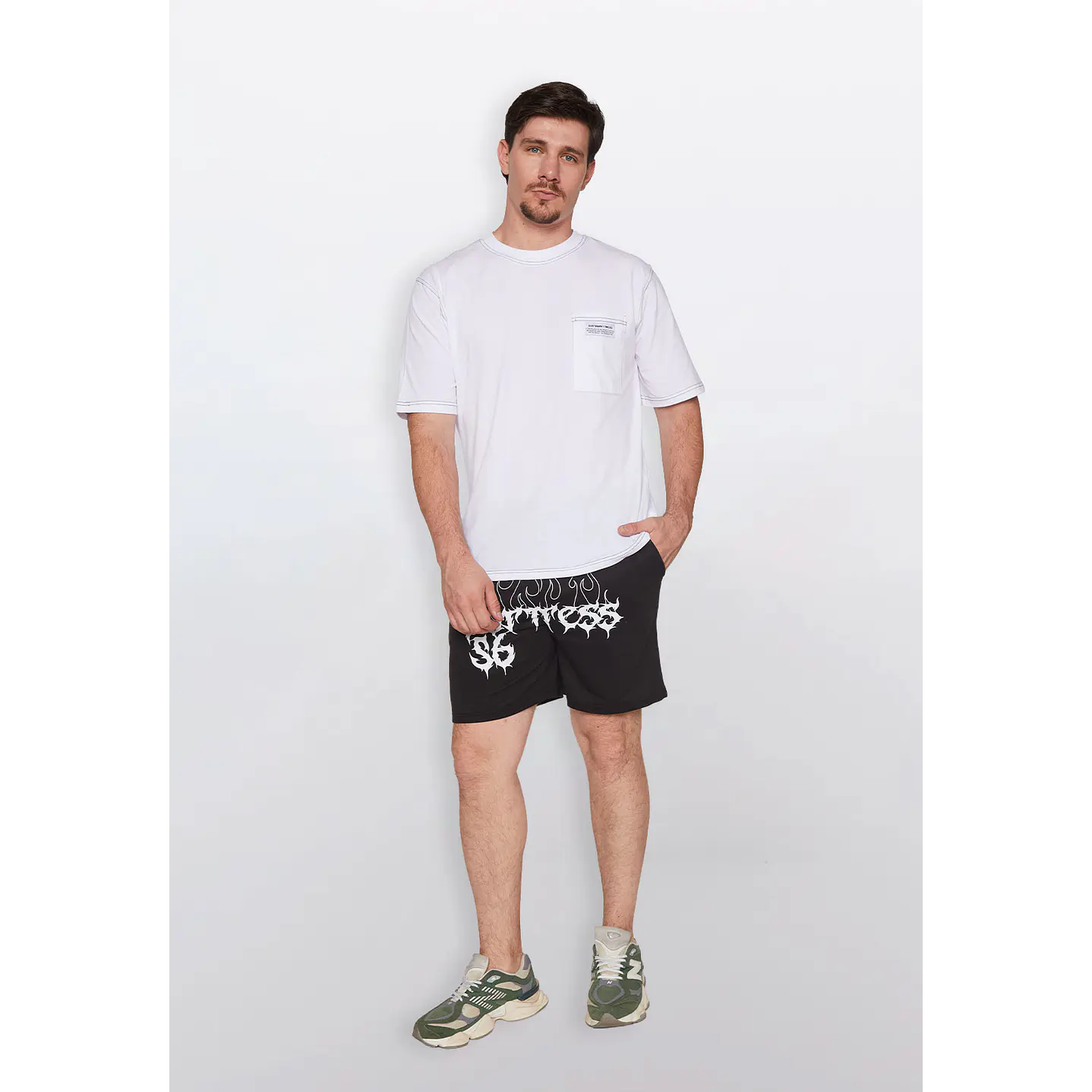 Bermuda Hombre Slim Fit Cruz Negro Familyshop 2