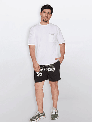 Bermuda Hombre Slim Fit Cruz Negro Familyshop