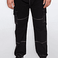 Pantalón Hombre Cargo Costuras Negro Familyshop - Miniatura 1