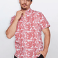 Camisa Hombre Manga Corta Burdeo Familyshop - Miniatura 1