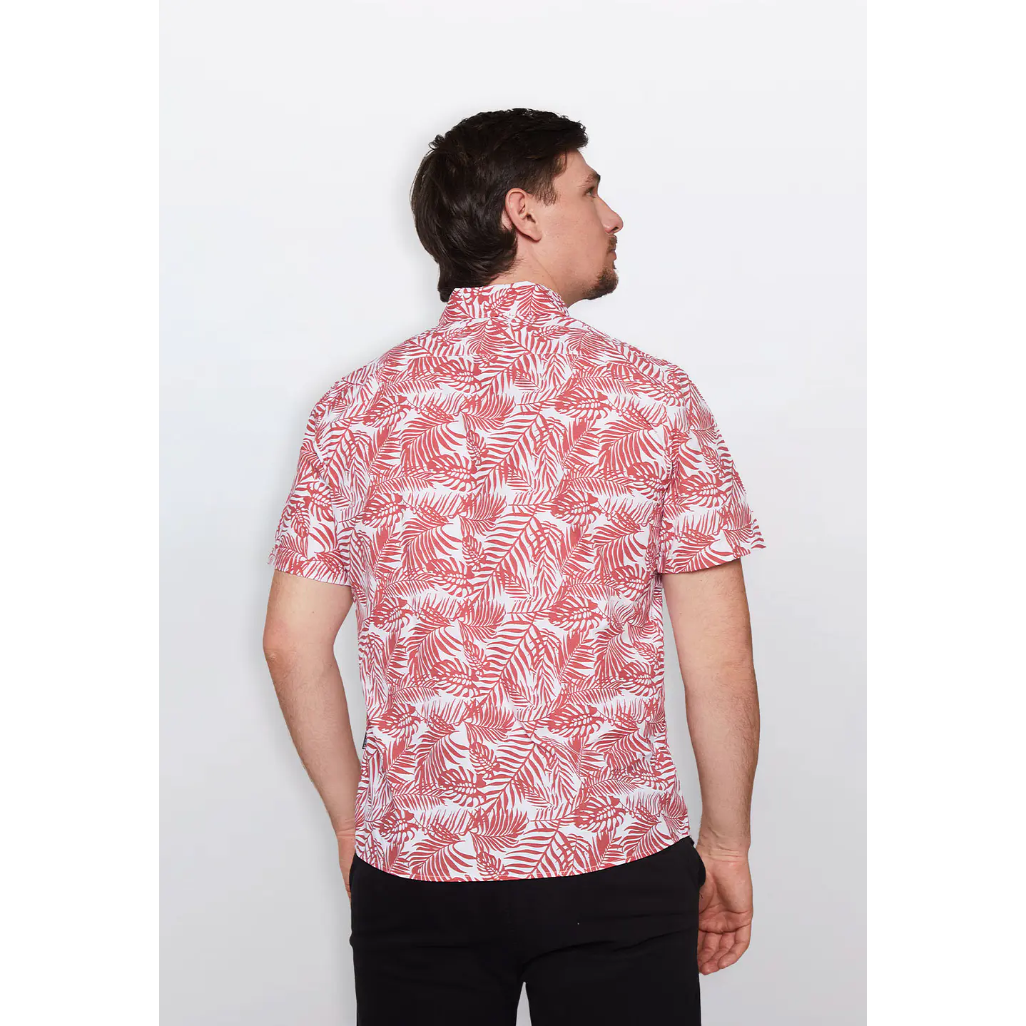 Camisa Hombre Manga Corta Burdeo Familyshop 3