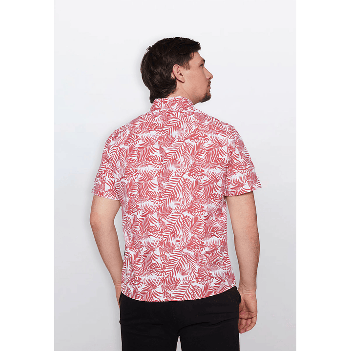 Camisa Hombre Manga Corta Burdeo Familyshop 3