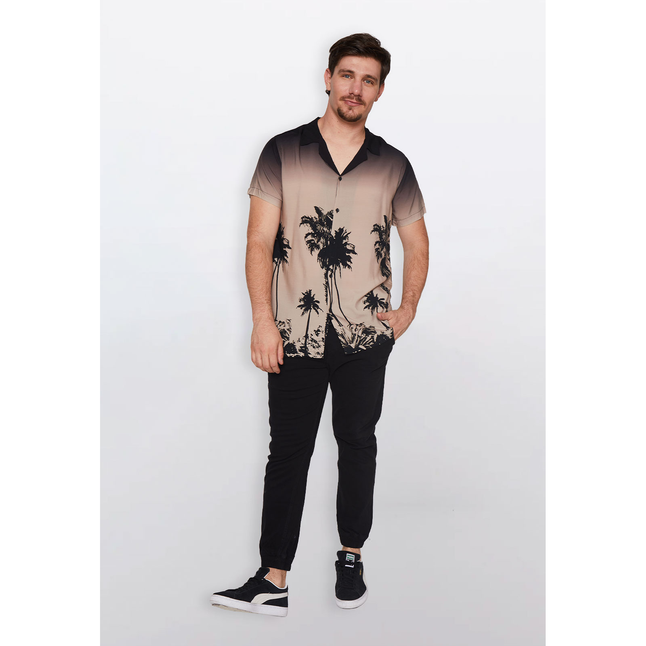 Camisa Hombre Foto Beige Familyshop 1