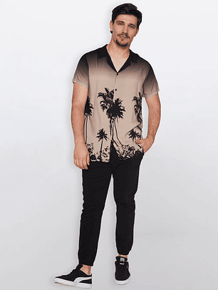 Camisa Hombre Foto Beige Familyshop