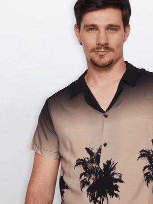 Camisa Hombre Foto Beige Familyshop