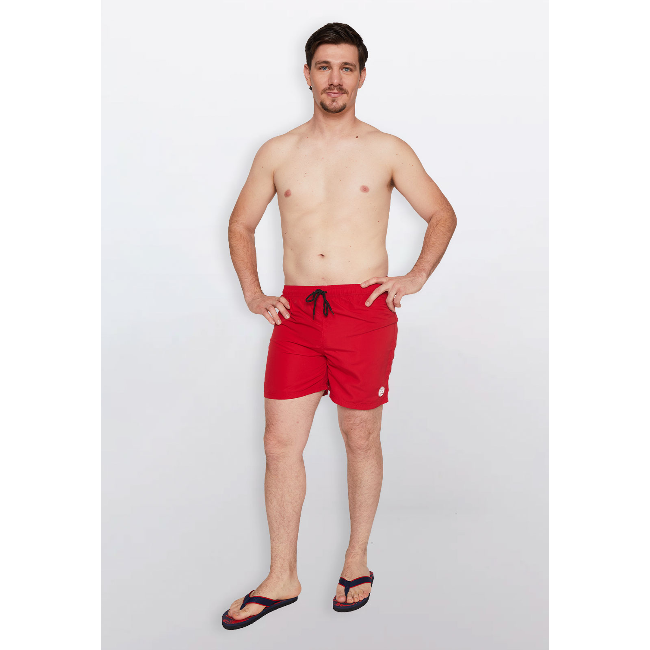 Traje De Baño Hombre Corto Rojo Familyshop 5