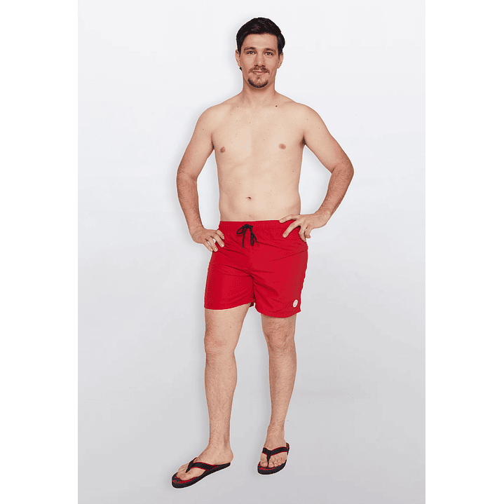 Traje De Baño Hombre Corto Rojo Familyshop 5