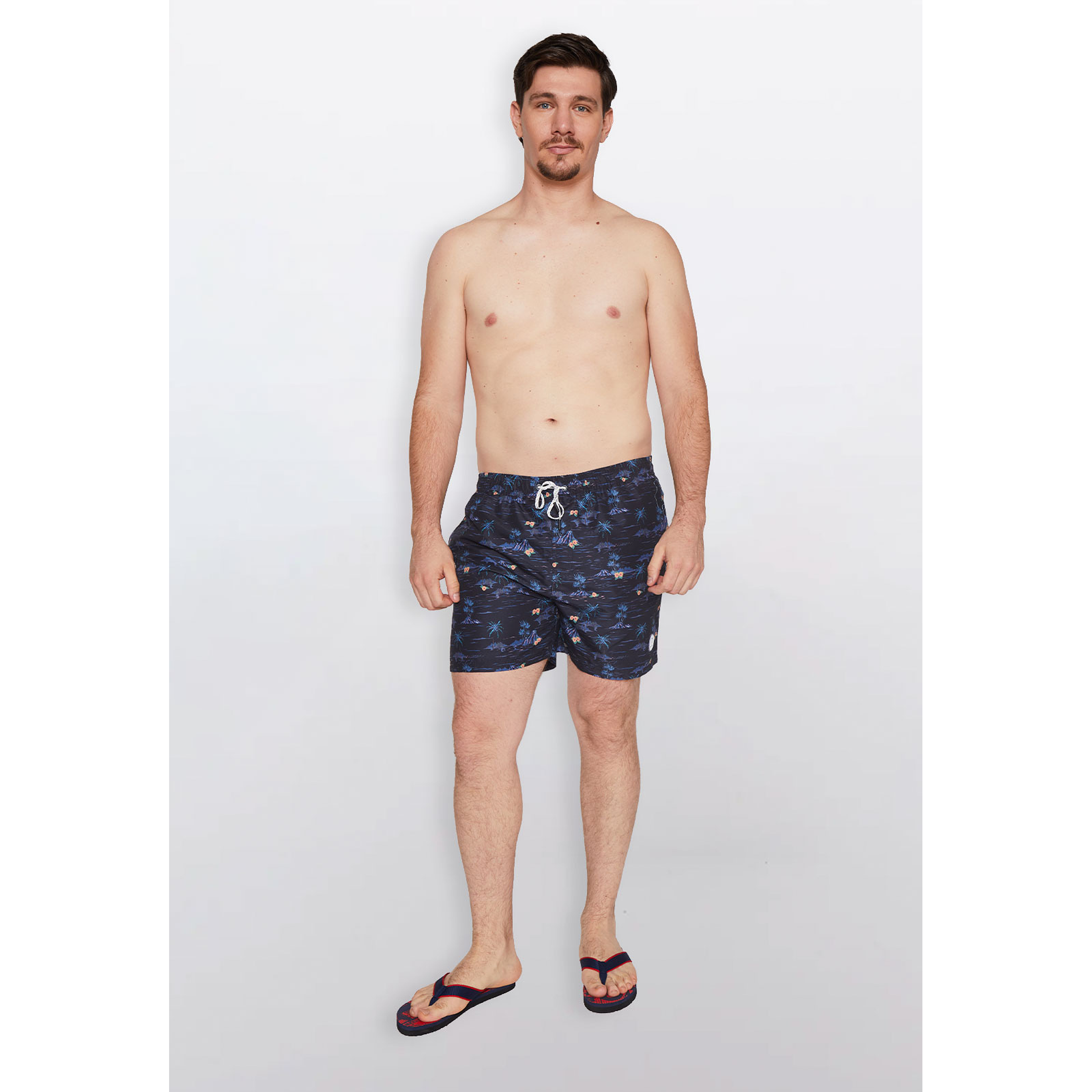 Traje De Baño Hombre Palmeras Azul Familyshop 4