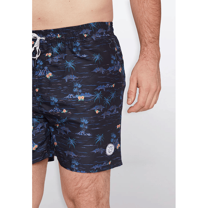 Traje De Baño Hombre Palmeras Azul Familyshop 6