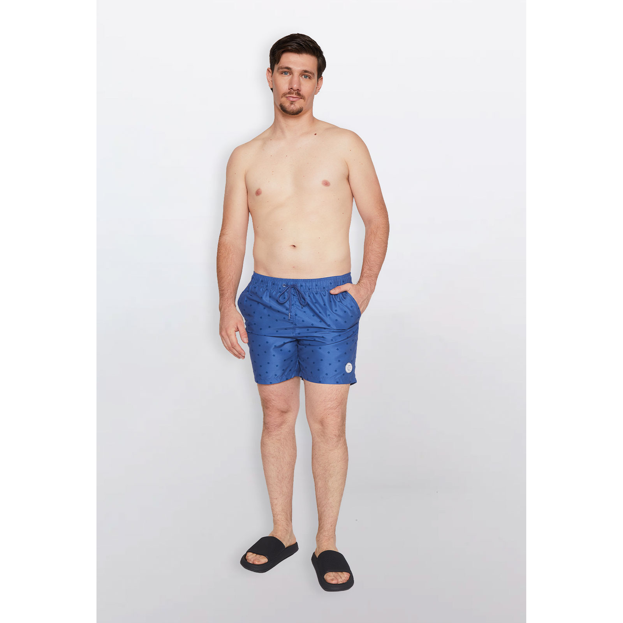 Traje De Baño Hombre Print Figuras Azul Familyshop 4