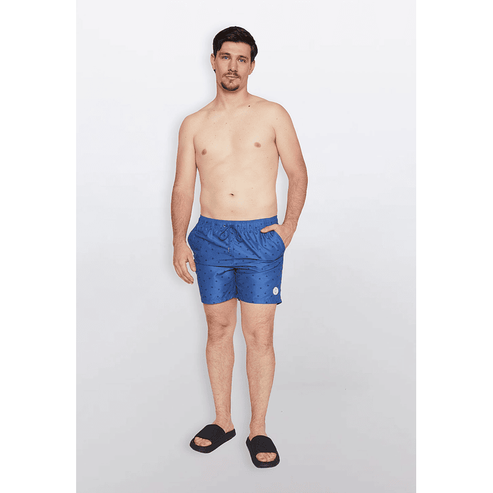 Traje De Baño Hombre Print Figuras Azul Familyshop 4