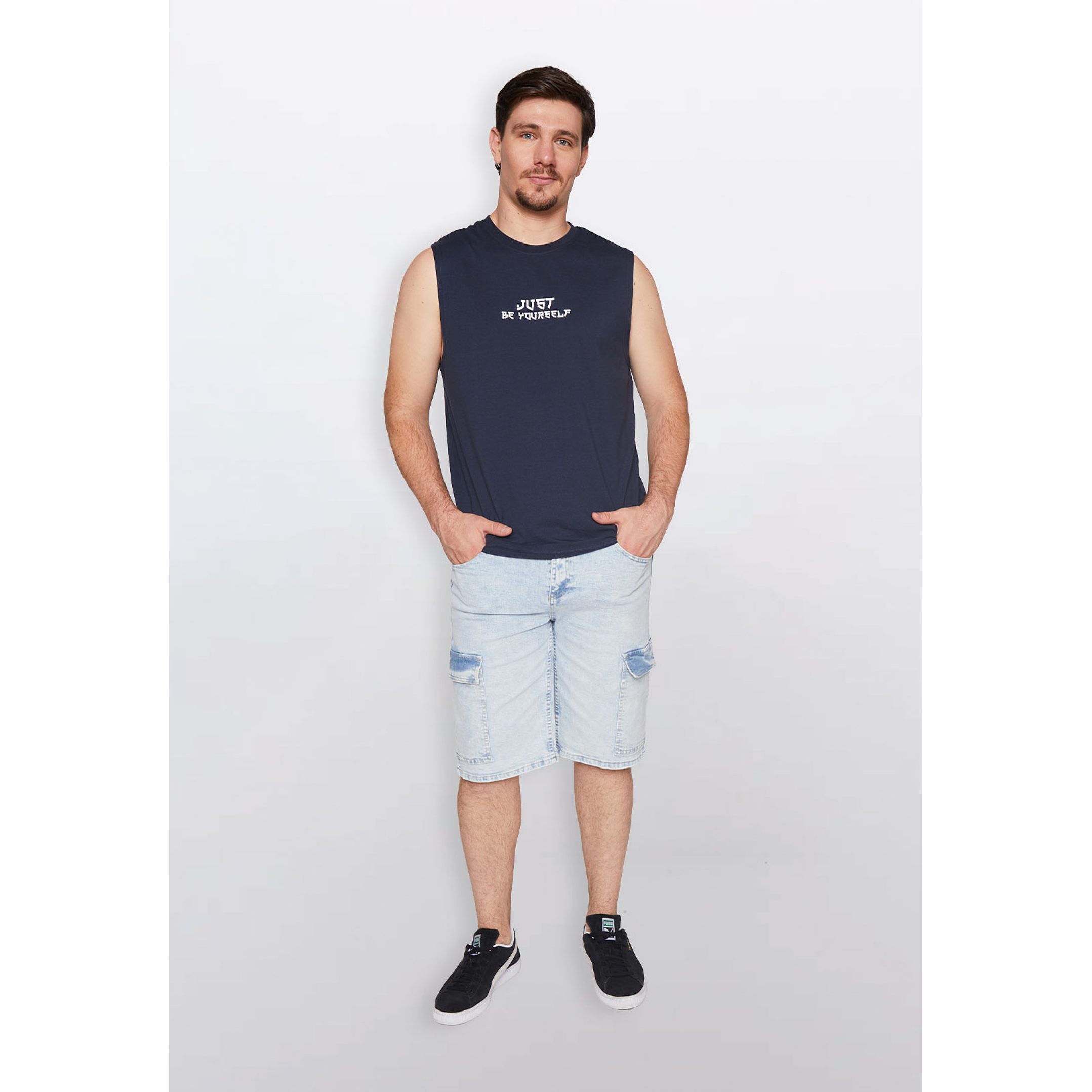 Polera Hombre Print Casual Azul Familyshop 2