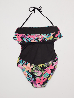 Traje De Baño Mujer Enterito Vuelo Negro Familyshop